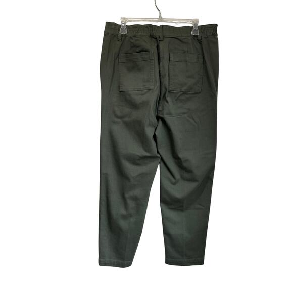 J.Jill Cargo Pants 15P Sage Green Stretch Embroidered Pockets Ankle Utility - Picture 2 of 8